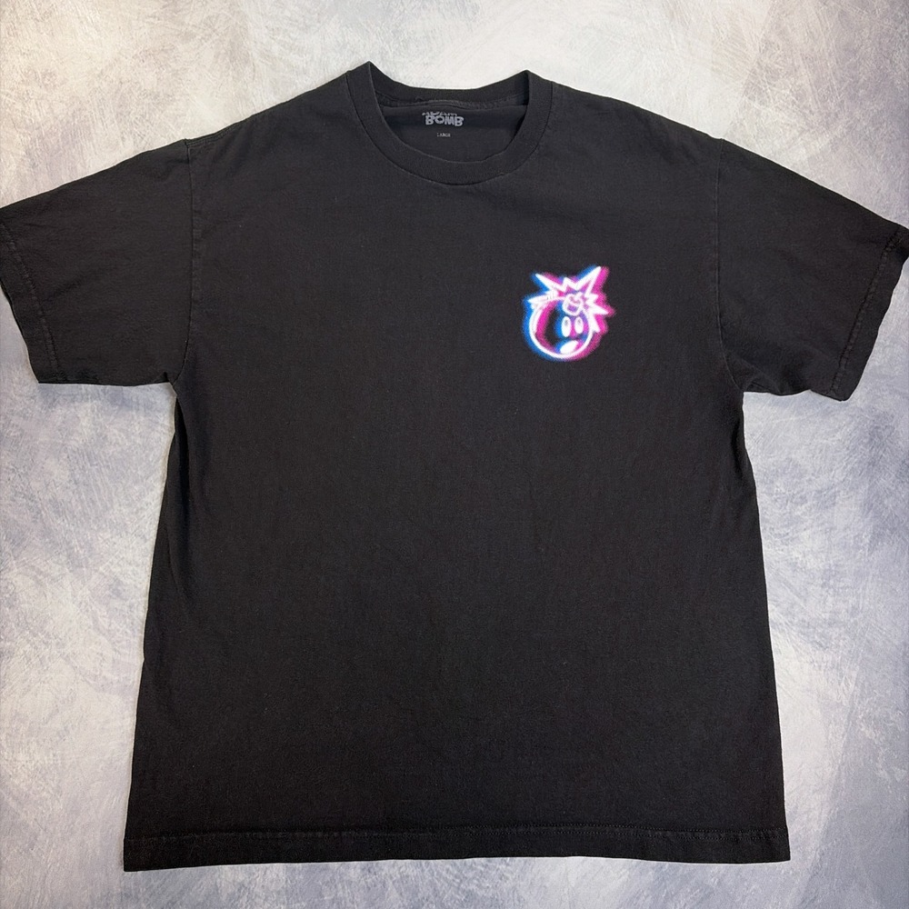 The Hundreds Adam Bomb T Shirt Mens Large Black Neon Graphic Print Streetwear